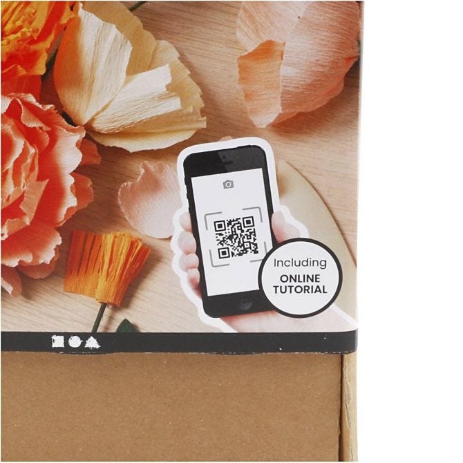 Set Crepe papier ontdekken en bloemen maken