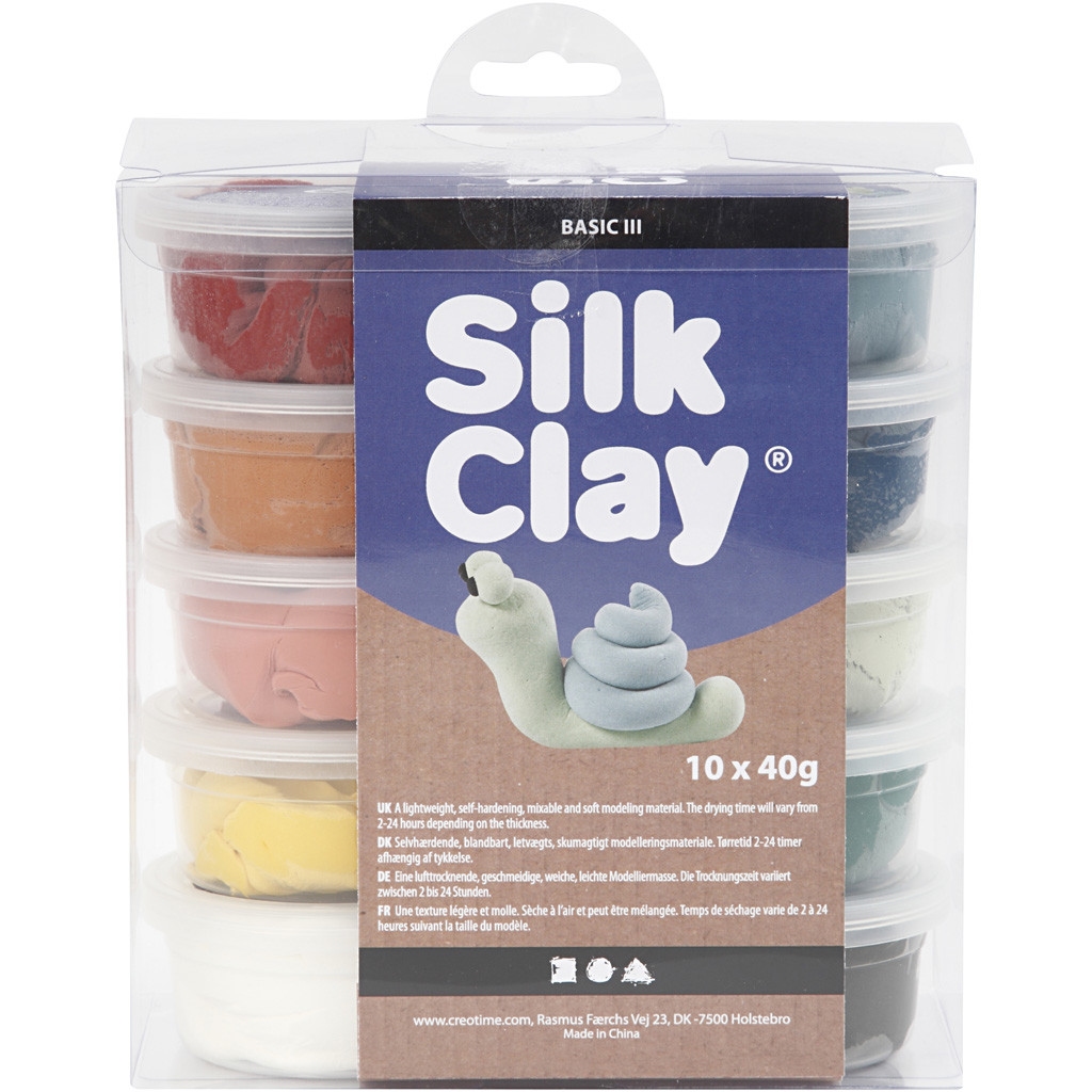 Silk Clay | Assortiment Poederkleuren | Set 10 x 40 gram