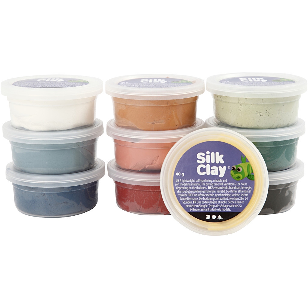 Silk Clay | Assortiment Poederkleuren | Set 10 x 40 gram