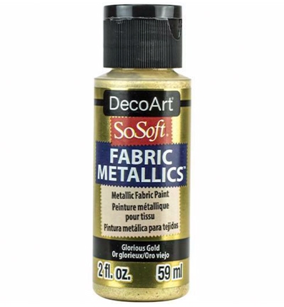 SoSoft Fabric Metallics Paint | Glorious Gold | 59ml
