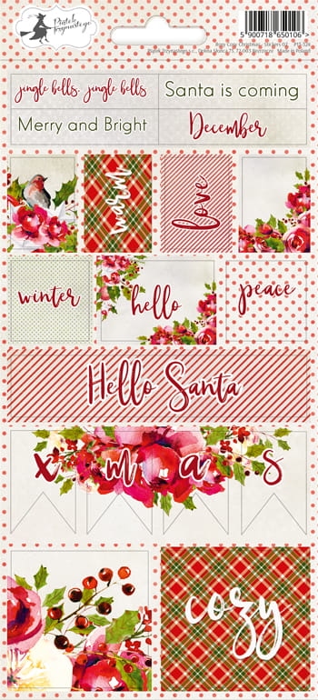 Stickers Rosy Cosy Xmas nummer 2 - sheets 10,5 x 23 cm