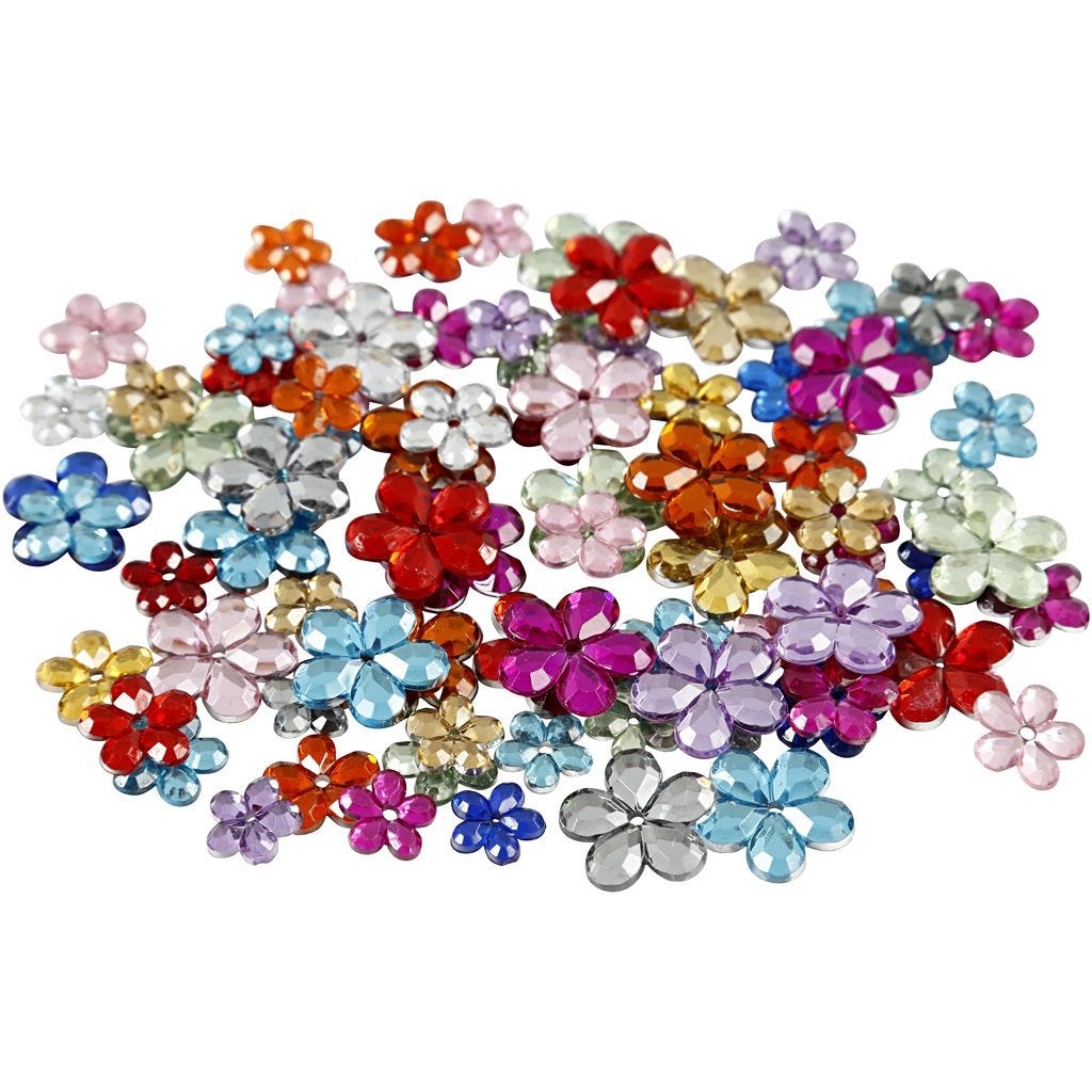 Strasstenen mix ± 15gram | afm 6-10-12 mm, Bloemetjes