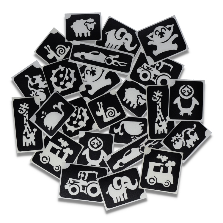 Superstar | Cute XL  Glitter Tattoo Stencils    (24 pcs)