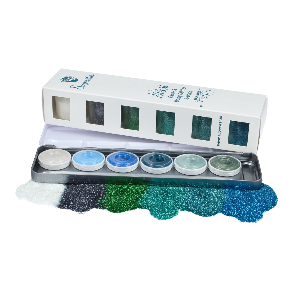 Superstar Aqua Face- and Bodypaint Luxury Blue Lagoon Palette