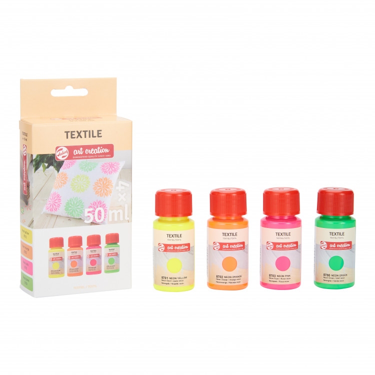 Talens Art Creation Textiel Set 4x 50ml Neon