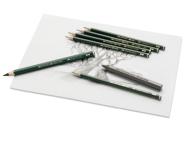 Tekenpotlood | Faber Castell 9000 Design Set | 12 stuks
