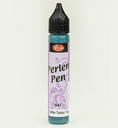 Viva Decor | Parelpen 28ml | glitter Turquoise