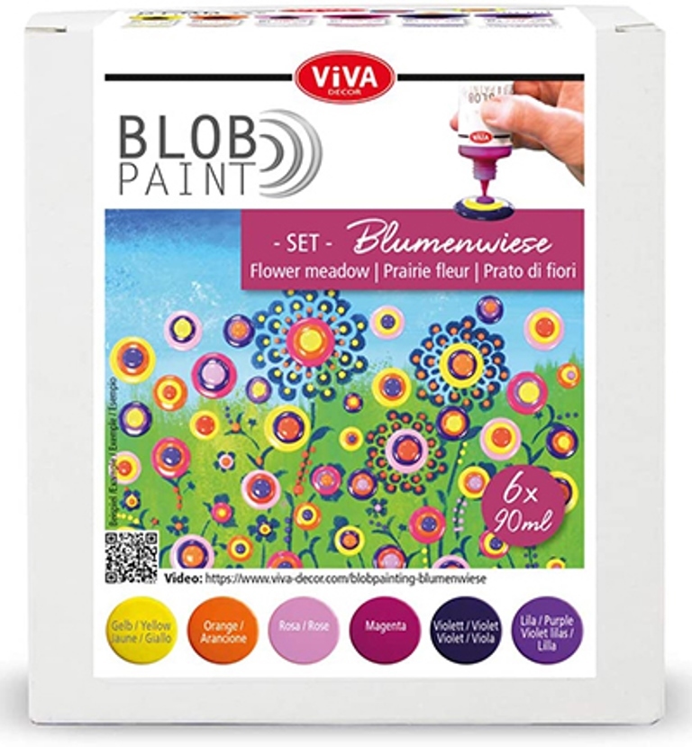 Viva Decor Blobpaint Set Blumenwiese | Bloemenveld