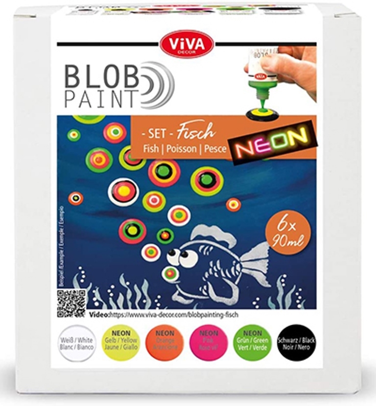 Viva Decor Blobpaint Set Fisch | Neon