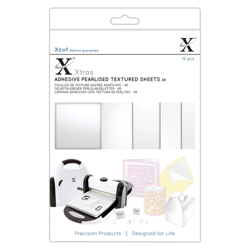 Xcut Xtra's A5 Adhesive Pearlised Texture Sheets (10pcs)