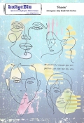 IndigoBlu stempel A5 - Faces