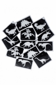 Dino Glitter Tattoo Stencils (12 pcs)