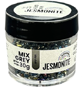 Jesmonite Glitter Chips 30g Grijs Mix