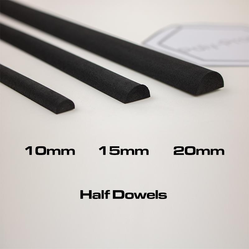 Eva foam HALF Dowel 15mm Per stuk