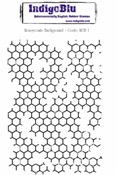 IndigoBlu Honeycomb Background A6 Rubber Stamp per stuk