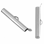 Eindkap schuif 25.5x6mm Antiek zilver (nikkelvrij) Per stuk