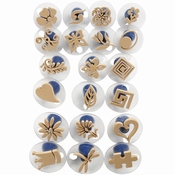 Foam stempels met handvat, afm 3-6 cm COMPLETE SET Per stuk