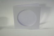Linnenkaart passpartout rond wit 13,5x13,5cm 250gr per set