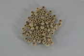 Houten kraal uit beuken met gat, naturel 0,4cm per stuk