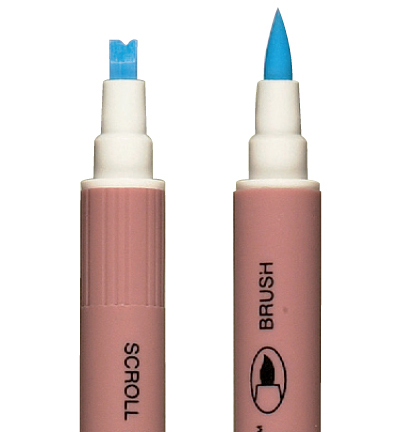 Zig Emboss Scroll & Brush