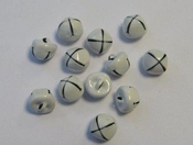 Kerstbel Wit | 10mm | 12 st