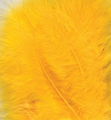 Marabou Feathers,Yellow,15pcs